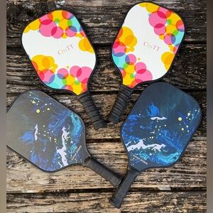 VUFOXT Pickleball Paddles (Set of 4) 99.99% Carbon Fiber with Carrying Case M8